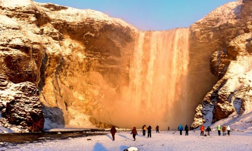 Zdjcie ISLANDIA / South Coast / Skogafoss / Zoty wodospad