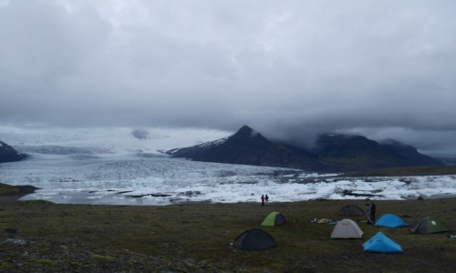 Zdjęcie ISLANDIA / Islandia / Islandia / Nocleg pod Lodowcem Fjallsárlón