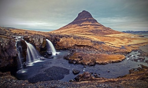 Zdjecie ISLANDIA / West region / Snæfellsnes Peninsula / Just another Kirkjufellsfoss