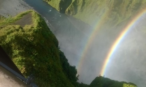 Zdjecie ISLANDIA / - / Tecza nad wodospadem / Island