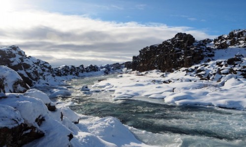 Zdjecie ISLANDIA / okolice rykjaviku / Park Narodowy  Þingvellir /  Zimowy Þingvellir