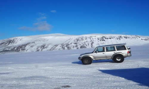 Zdjecie ISLANDIA / zachodnia Islandia / Langjkull / Na lodowcu Langjkull