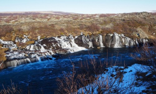 Zdjcie ISLANDIA / zachodnia Islandia / Hraunfossar / Wodospad lawowy