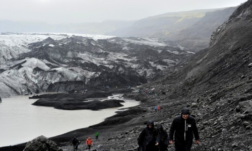 Zdjcie ISLANDIA / poudnie kraju / lodowiec Myrdals -Jokull / Myrdals Jokull na pochmurno