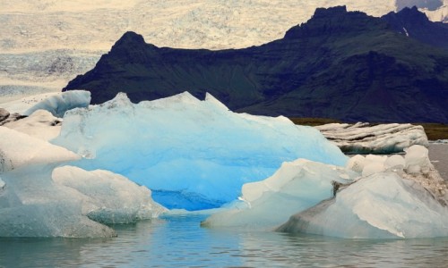 Zdjcie ISLANDIA / pd-wsch Islandii / Jokulsarlon / Lody....z lodowej laguny