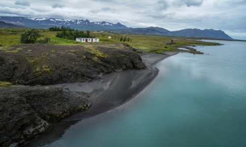 Zdjcie ISLANDIA / rodkowa Islandia / rzeka Hvita / Czarne brzegi Hvity