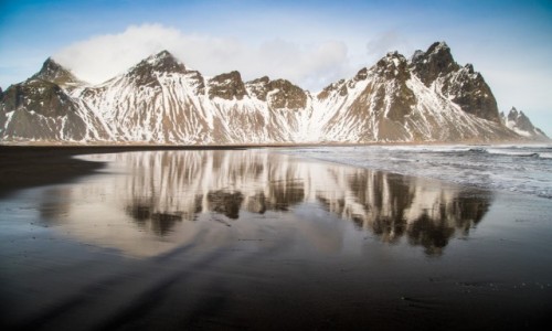 Zdjcie ISLANDIA / Islandia poudniowa / Vestrahorn / zimowa Islandia