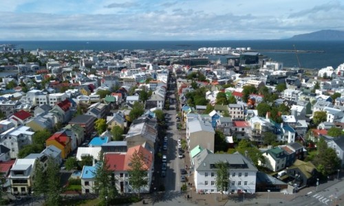 Zdjcie ISLANDIA / Reykjavik /  . / Panorama miasta