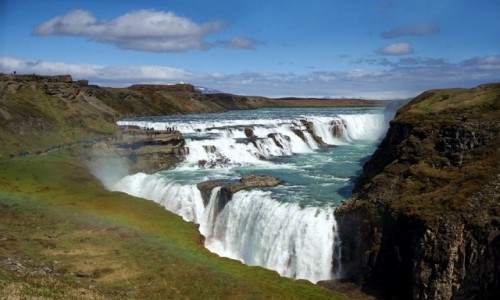 Zdjcie ISLANDIA / Kanyon na rzece Hvta / Gullfoss  / Wodospad wodospadw