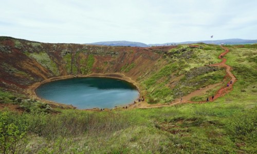 Zdjcie ISLANDIA / Selfoss  / Krater Kerid / cieka
