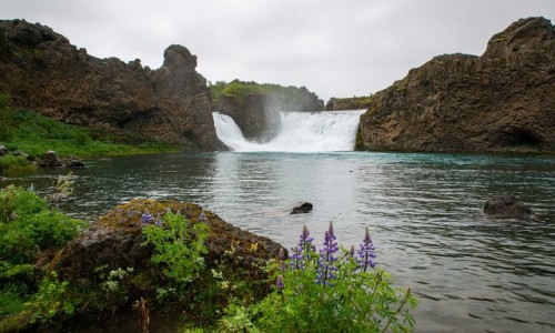Zdjcie ISLANDIA / Poludnie wyspy / Wodospad Hjalparfoss / Wodospad Hjalparfoss