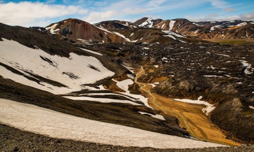 Zdjcie ISLANDIA / Poludnie wyspy / Park Narodowy Landmannalaugar / Tczowe gry