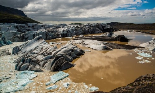 Zdjcie ISLANDIA / Poludnie wyspy / Jezioro polodowcowe Fjallsrln / Jezioro polodowcowe