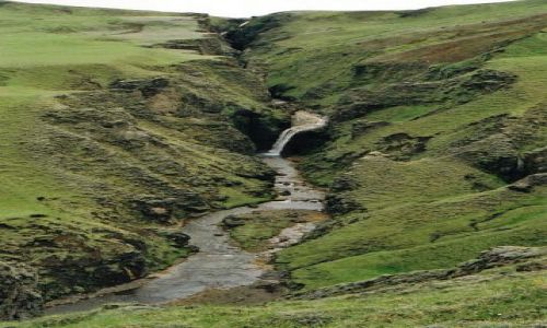 Zdjęcie ISLANDIA / brak / okolice Horgsland / rozpadlinka