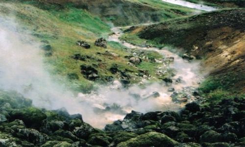 Zdjecie ISLANDIA / brak / okolice Hveragerdi / wrząca rzeka