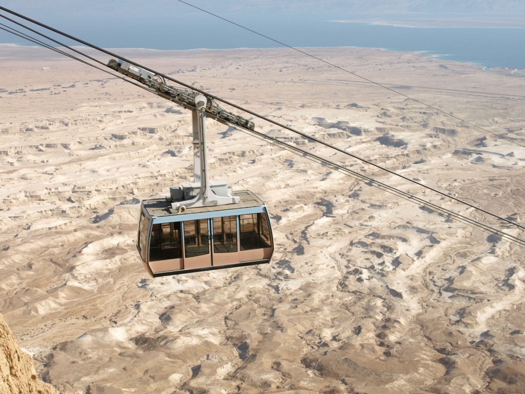 Zdjęcia: Masada, Morze Martwe, Kolejka linowa na Masadę, IZRAEL Zdjęcia: Masada, Morze Martwe, Kolejka linowa na Masadę, IZRAEL