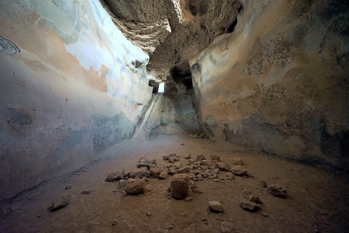Zdjęcia: Masada, Morze Martwe, Wnętrze cysterny, IZRAEL Zdjęcia: Masada, Morze Martwe, Wnętrze cysterny, IZRAEL
