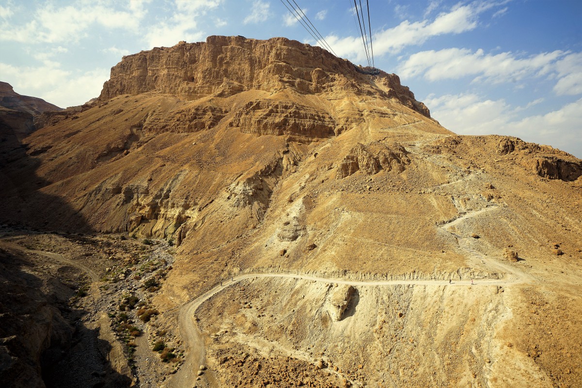 Zdjęcia: Twierdza Masada, Morze Martwe, Można pieszo, można też kolejką, IZRAEL Zdjęcia: Twierdza Masada, Morze Martwe, Można pieszo, można też kolejką, IZRAEL