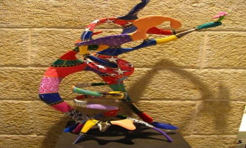 Zdjęcie IZRAEL / Jerozolima / Mamilla / uliczna rzeźba