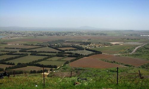 Zdjęcie IZRAEL / Galilea / wzgórza Golan / widok z góry Bental
