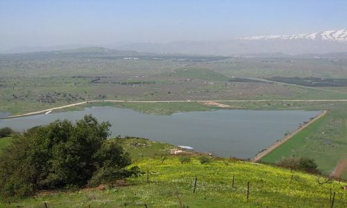 Zdjęcie IZRAEL / Galilea / wzgórza Golan / widok z góry Bental