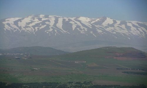 Zdjęcie IZRAEL / Galilea / wzgórza Golan / widok z góry Bental