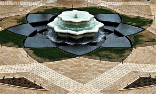 Zdjcie IZRAEL / Haifa / Ogrody Bahai / Fontanna