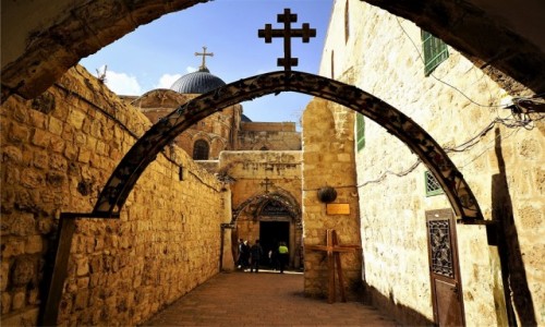 Zdjcie IZRAEL / Jerozolima / Koptyjski zesp klasztorny z  XVI w. / Stacja IX Via Dolorosa