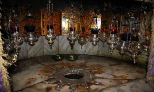 Zdjecie IZRAEL / brak / Betlejem Palestyna  / Gwiazda w Grocie  Narodzenia Chrystusa