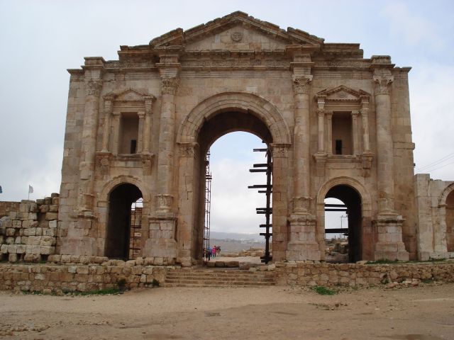Zdjęcia: Jarash, Jarash, Łuk Triumfalny w Jarash, JORDANIA Zdjęcia: Jarash, Jarash, Łuk Triumfalny w Jarash, JORDANIA