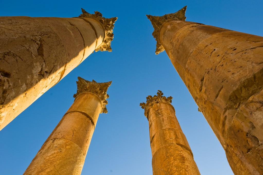 Zdjęcia: Jerash, KOLUMNY z JERASH, JORDANIA Zdjęcia: Jerash, KOLUMNY z JERASH, JORDANIA