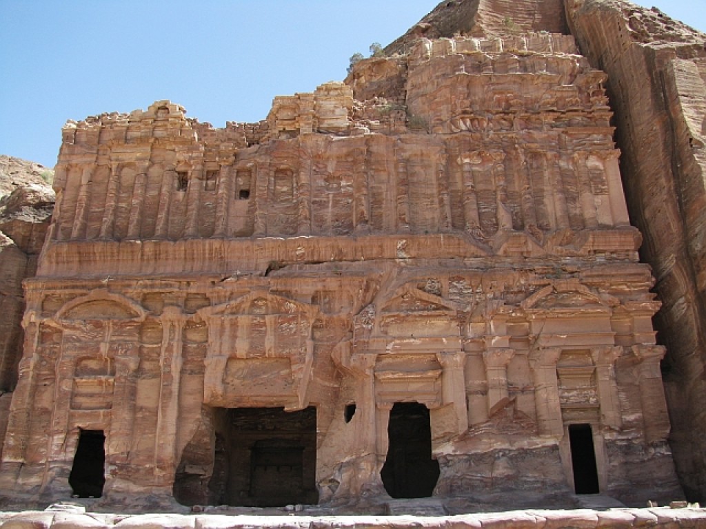 Zdjęcia: Petra, południowa Jordania, grobowiec królewski, JORDANIA Zdjęcia: Petra, południowa Jordania, grobowiec królewski, JORDANIA
