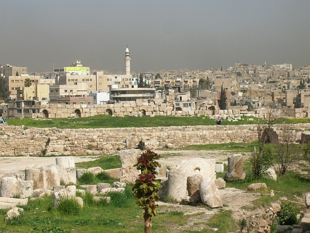 Zdjęcia: Amman, północna Jordania, widok z Cytadeli, JORDANIA Zdjęcia: Amman, północna Jordania, widok z Cytadeli, JORDANIA