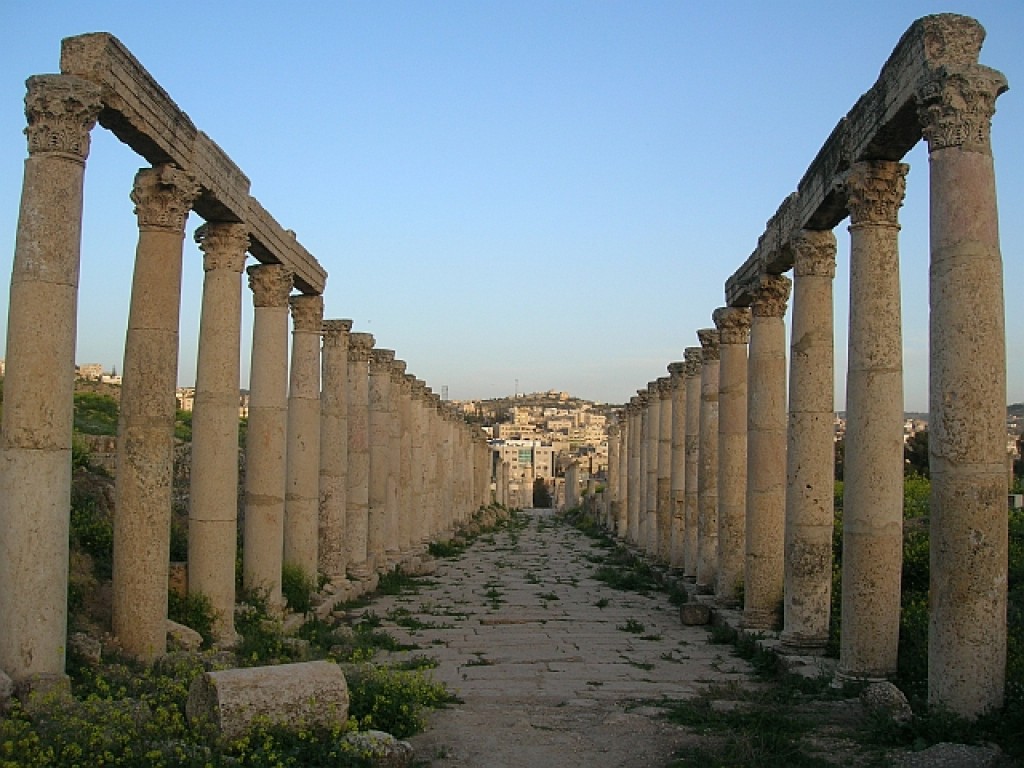 Zdjęcia: Jerash, północna Jordania, Cardo Maximus , JORDANIA Zdjęcia: Jerash, północna Jordania, Cardo Maximus , JORDANIA