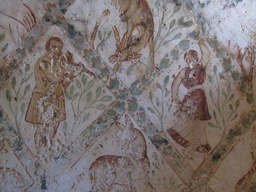 Zdjęcia: pałacyk Amra, środkowa Jordania, freski, JORDANIA Zdjęcia: pałacyk Amra, środkowa Jordania, freski, JORDANIA