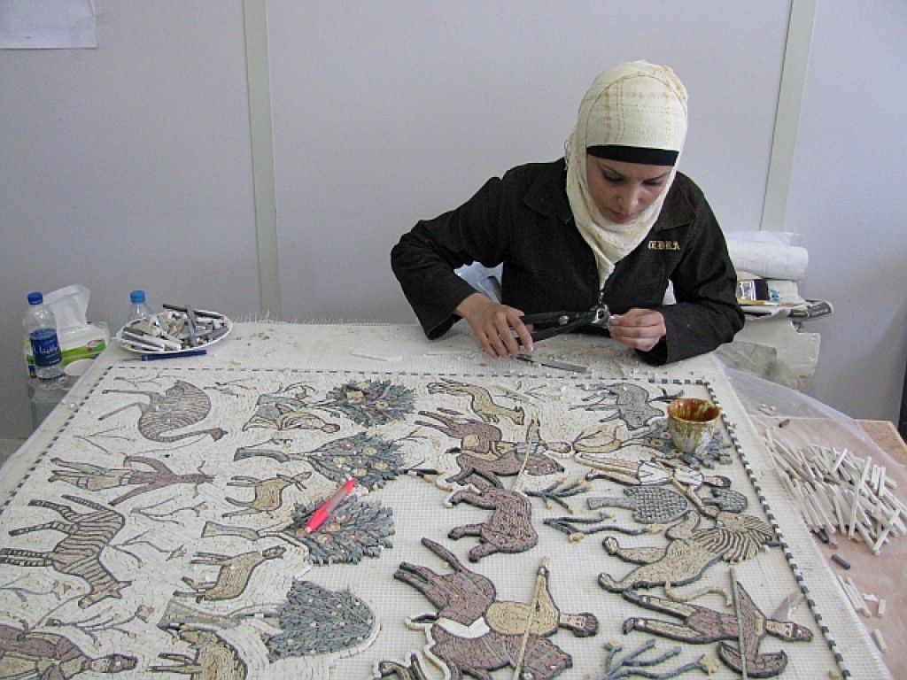 Zdjęcia: Madaba, zachodnia Jordania, wytwórnia fresków, JORDANIA Zdjęcia: Madaba, zachodnia Jordania, wytwórnia fresków, JORDANIA