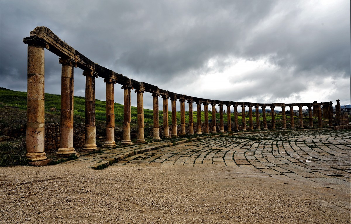 Zdjęcia: Jerash, Amman, Chmurzy się, JORDANIA Zdjęcia: Jerash, Amman, Chmurzy się, JORDANIA