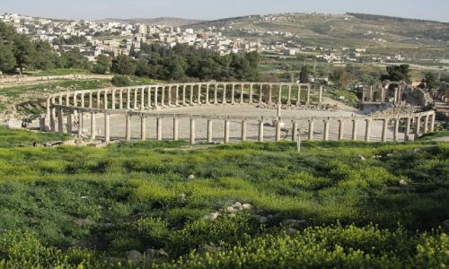 Zdjcie JORDANIA / pnocna Jordania / Jerash / forum owalne