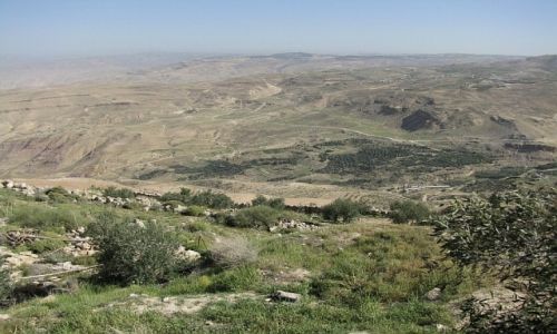 Zdjcie JORDANIA / zachodnia Jordania / Gra Nebo / widok na Jordani