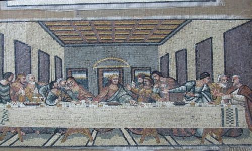 Zdjcie JORDANIA / zachodnia Jordania / Madaba / wytwrnia freskw - sklep