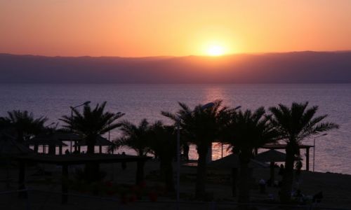 Zdj�cie JORDANIA / Pogranicze Jordanii i Izraela / Morze Martwe / Zmierzch