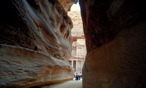 Zdjecie JORDANIA / Muhafaza Ma'an / Petra  / Widok zza ska