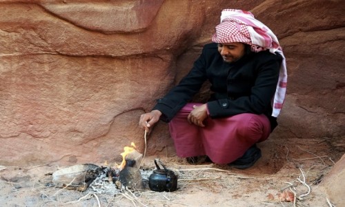Zdjecie JORDANIA / Wadi Rum / Abu Khashaba Canyon  / Herbatka w wwozie