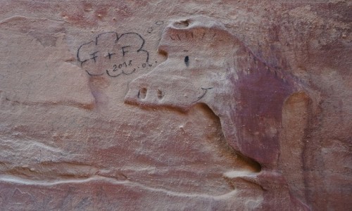 Zdjcie JORDANIA / Wadi Rum / Abu Khashaba Canyon  / Sztuka poprawiania natury