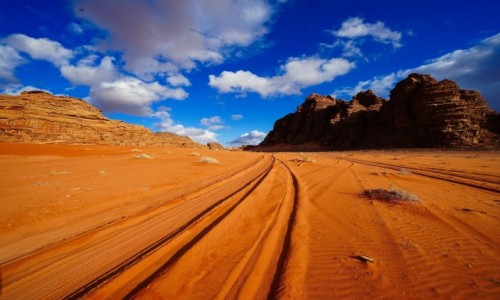 Zdjęcie JORDANIA / Pustynia Wadi Rum / . / Pustynne szlaki