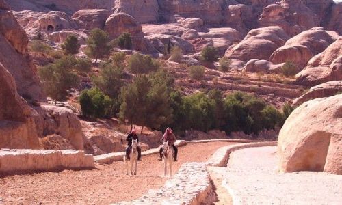 Zdjecie JORDANIA / pol-zach Jordania / Petra /  jad... z wwozu  As - Sik
