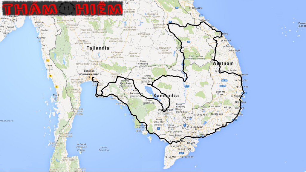 Zdjęcia: Indochiny, Mapa-trasa, KAMBODżA Zdjęcia: Indochiny, Mapa-trasa, KAMBODżA