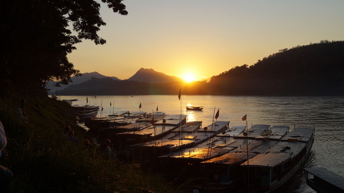 Zdjęcia: Mekong, Mekong, Zachód słońca na Mekongu, KAMBODżA Zdjęcia: Mekong, Mekong, Zachód słońca na Mekongu, KAMBODżA