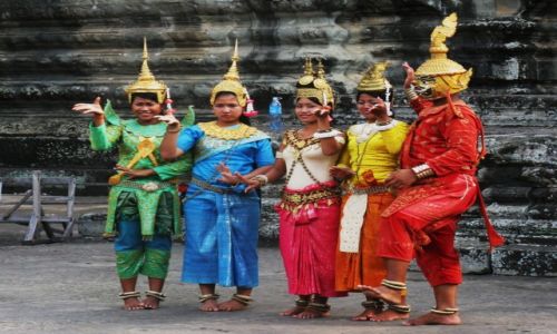 Zdjecie KAMBODA / Siem Reap / Angkor Wat / Ludzie Angkor Wat