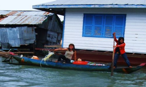Zdjecie KAMBODA / Siem Reap / Jezioro Tonle Sap / Plywajca wioska rybacka